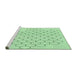 Sideview of Machine Washable Transitional Mint Green Rug, wshpat1710grn