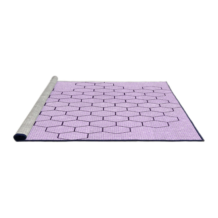 Sideview of Machine Washable Transitional Bright Lilac Purple Rug, wshpat1710pur
