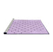 Sideview of Machine Washable Transitional Bright Lilac Purple Rug, wshpat1710pur