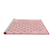 Sideview of Machine Washable Transitional Light Coral Pink Rug, wshpat1710rd