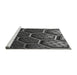 Sideview of Machine Washable Transitional Charcoal Black Rug, wshpat1711gry