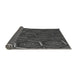 Thickness of Patterned Charcoal Black Rug, pat1712gry