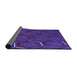 Thickness of Patterned Indigo Purple Rug, pat1712pur