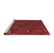 Sideview of Machine Washable Transitional Cranberry Red Rug, wshpat1712rd