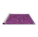 Sideview of Machine Washable Transitional Medium Violet Red Pink Rug, wshpat1713pur