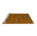 Sideview of Machine Washable Transitional Tomato Red Rug, wshpat1713yw