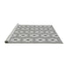 Sideview of Machine Washable Transitional Gunmetal Gray Rug, wshpat1714gry