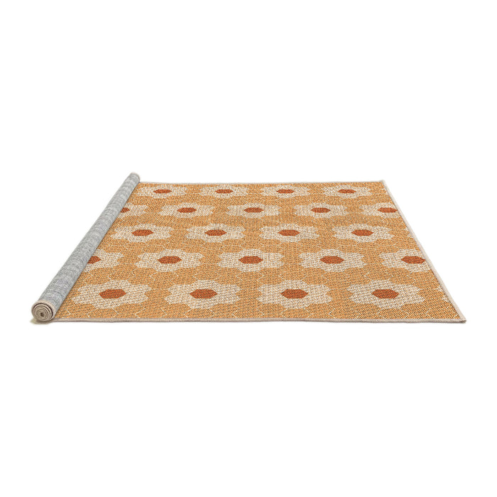 Sideview of Machine Washable Transitional Orange Rug, wshpat1714org