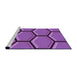 Sideview of Machine Washable Transitional Purple Rug, wshpat1715pur