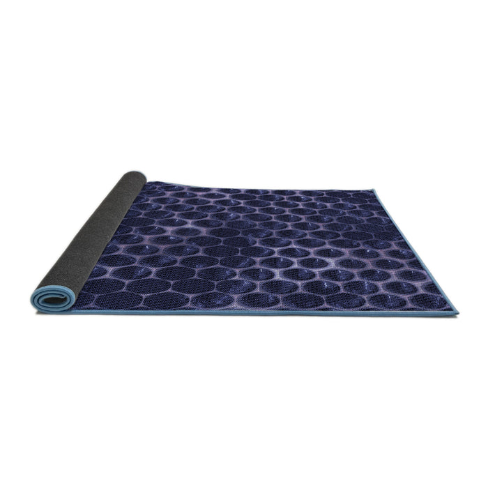 Thickness of Patterned Night Blue Rug, pat1716blu