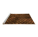 Sideview of Machine Washable Transitional Mahogany Brown Rug, wshpat1716org