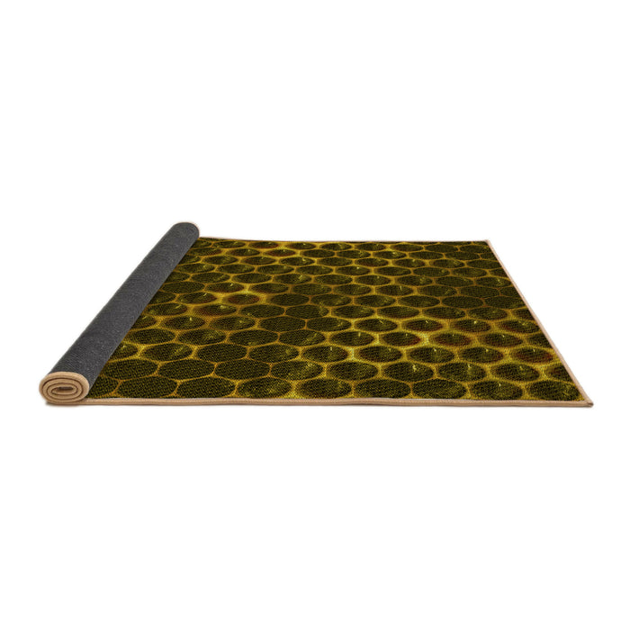 Thickness of Patterned Black Brown Rug, pat1716yw