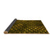 Thickness of Patterned Black Brown Rug, pat1716yw