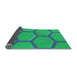 Thickness of Patterned Spring Green Rug, pat1717lblu