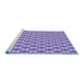 Sideview of Machine Washable Transitional Amethyst Purple Rug, wshpat1719blu