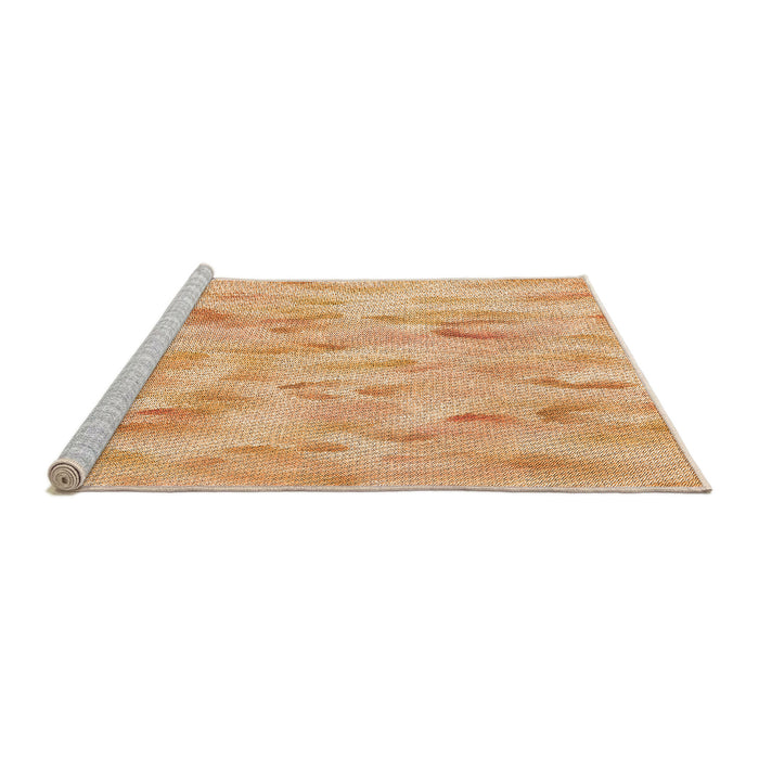 Sideview of Machine Washable Transitional Orange Rug, wshpat172org