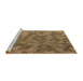 Sideview of Machine Washable Transitional Saddle Brown Rug, wshpat1720brn