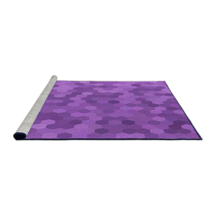 Sideview of Machine Washable Transitional Purple Rug, wshpat1720pur