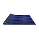 Thickness of Patterned Denim Dark Blue Rug, pat1721blu