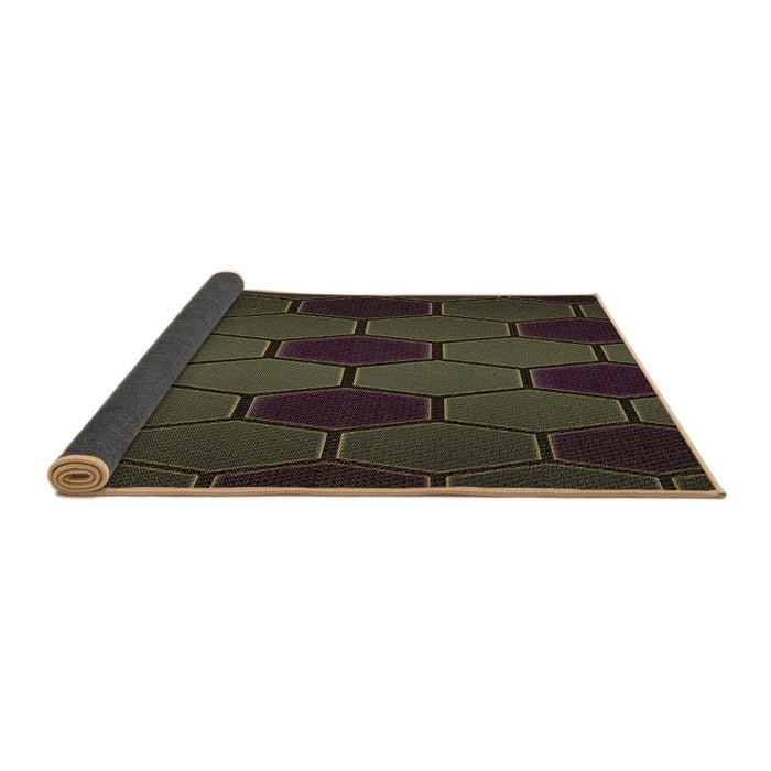 Thickness of Patterned Midnight Gray Rug, pat1721brn