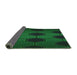 Thickness of Patterned Dark Forest Green Rug, pat1721grn