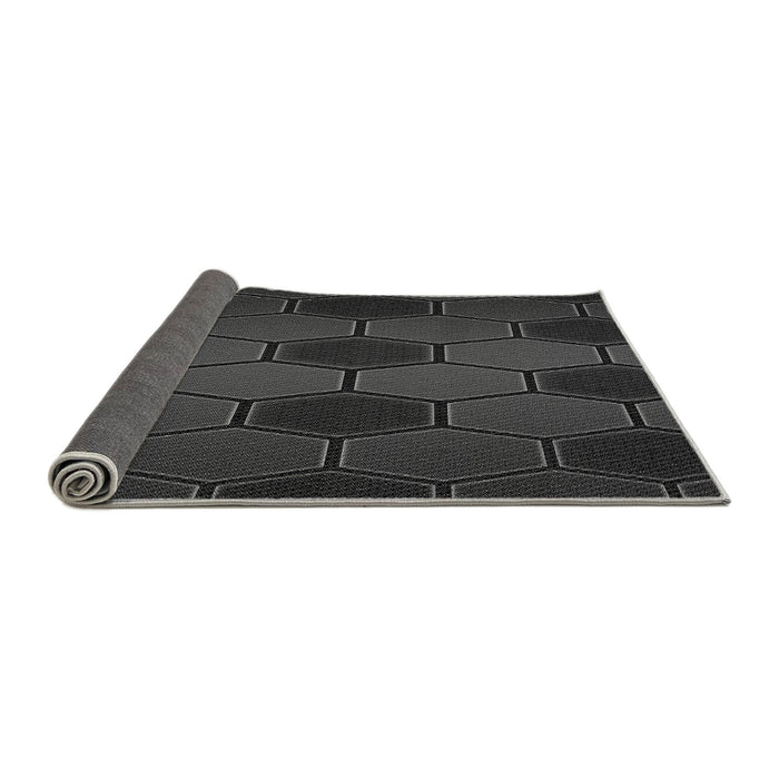 Thickness of Patterned Carbon Gray Rug, pat1721gry