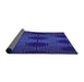 Thickness of Patterned Denim Dark Blue Rug, pat1721pur