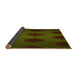 Thickness of Patterned Olive Green Rug, pat1721yw