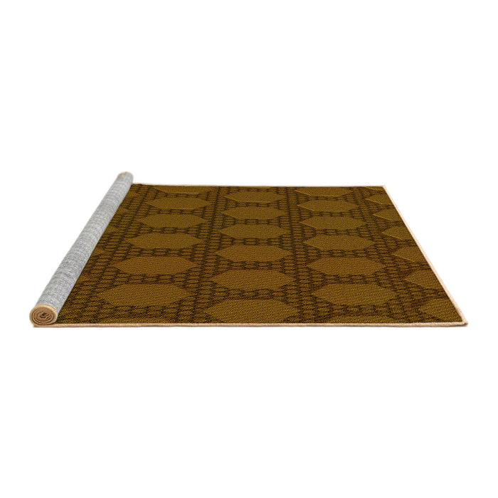 Sideview of Machine Washable Transitional Night Red Rug, wshpat1722yw