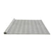 Sideview of Machine Washable Transitional Dark Gray Rug, wshpat1723gry