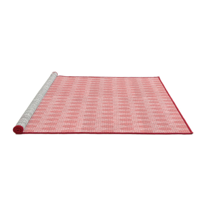 Sideview of Machine Washable Transitional Red Rug, wshpat1723rd