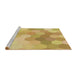 Sideview of Machine Washable Transitional Bold Yellow Rug, wshpat1724brn