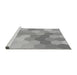 Sideview of Machine Washable Transitional Gray Rug, wshpat1724gry