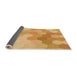 Thickness of Patterned Neon Orange Rug, pat1724org