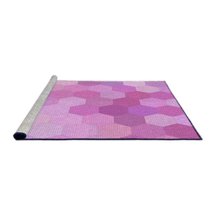 Sideview of Machine Washable Transitional Violet Purple Rug, wshpat1724pur