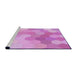 Sideview of Machine Washable Transitional Violet Purple Rug, wshpat1724pur