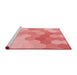 Sideview of Machine Washable Transitional Pastel Pink Rug, wshpat1724rd