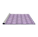 Sideview of Machine Washable Transitional Purple Flower Purple Rug, wshpat1726pur