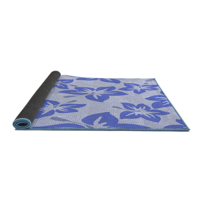 Thickness of Patterned Blue Rug, pat1727blu