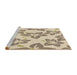 Sideview of Machine Washable Transitional Golden Blonde Gold Rug, wshpat1727brn