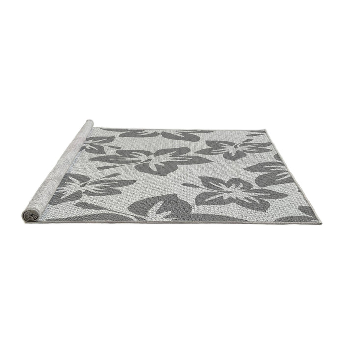 Sideview of Machine Washable Transitional Gray Rug, wshpat1727gry