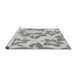 Sideview of Machine Washable Transitional Gray Rug, wshpat1727gry