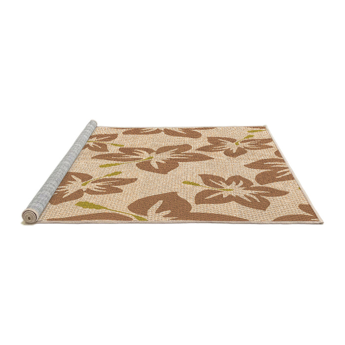 Sideview of Machine Washable Transitional Orange Rug, wshpat1727org