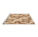 Sideview of Machine Washable Transitional Orange Rug, wshpat1727org