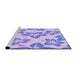 Sideview of Machine Washable Transitional Light Slate Blue Rug, wshpat1727pur