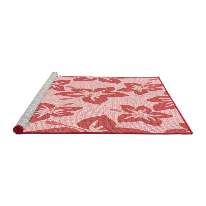 Sideview of Machine Washable Transitional Pink Rug, wshpat1727rd