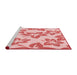 Sideview of Machine Washable Transitional Pink Rug, wshpat1727rd