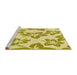 Sideview of Machine Washable Transitional Dark Golden Brown Rug, wshpat1727yw