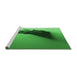 Sideview of Machine Washable Transitional Green Rug, wshpat1728grn