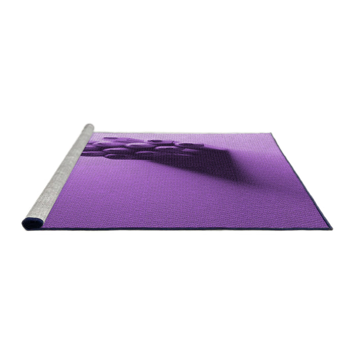 Sideview of Machine Washable Transitional Violet Purple Rug, wshpat1728pur
